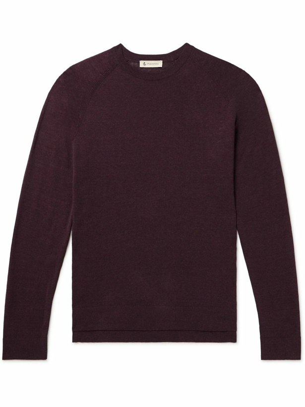 Photo: Piacenza Cashmere - Silk and Linen-Blend Sweater - Purple