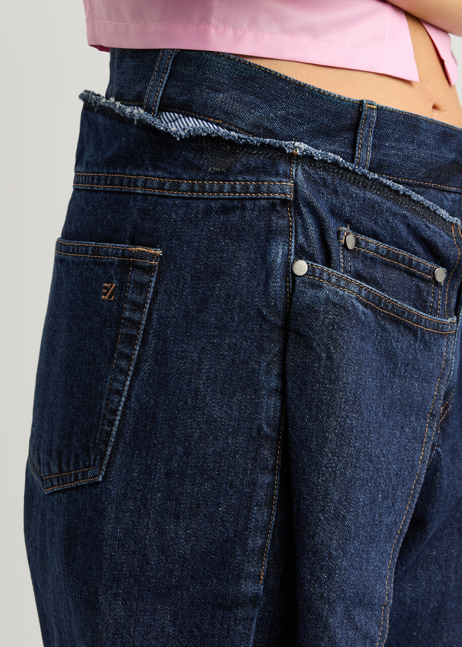 Bettter X Zegna Layered Straight-leg Jeans Denim