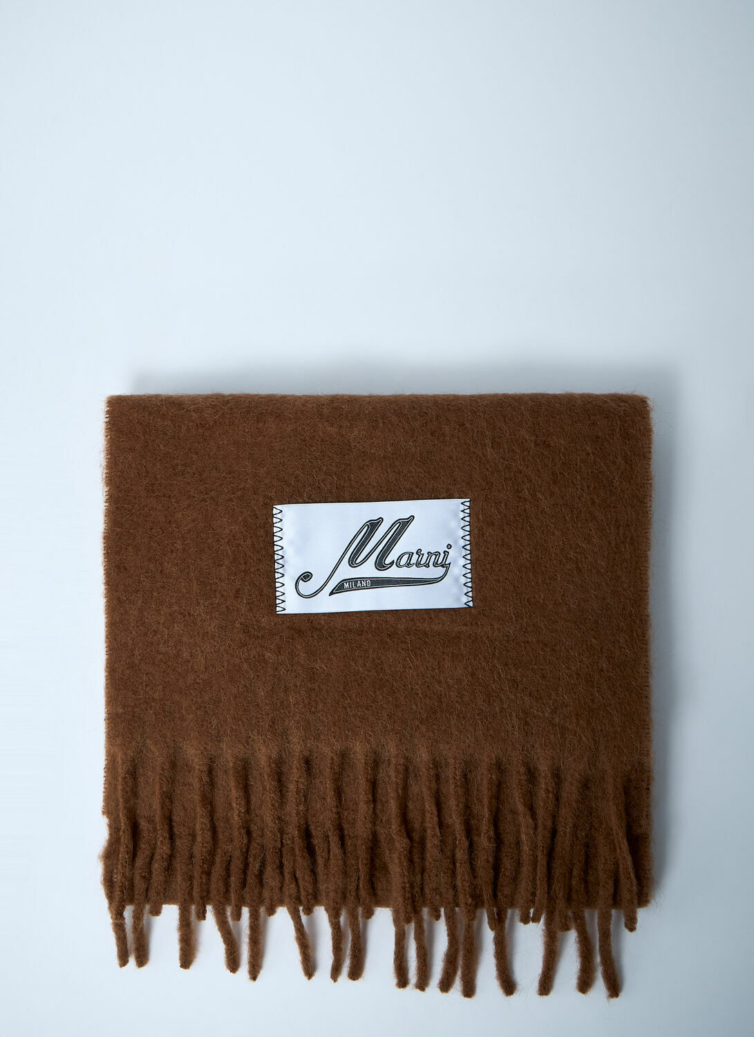 Marni Fringed Wool Scarf