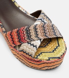 Missoni Julia Zigzag lamé platform sandals