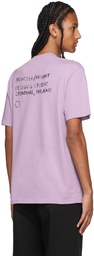 Moncler Genius 7 Moncler FRGMT Hiroshi Fujiwara Purple Embroidered Logo T-Shirt