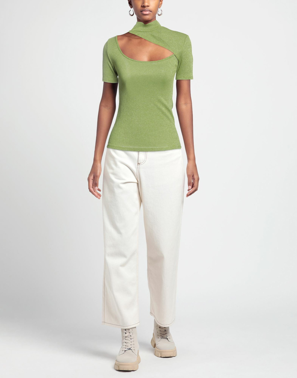 Berna Womens Turtleneck Lime in Green