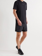 CASTORE - Logo-Print Perforated Stretch-Jersey T-Shirt - Black