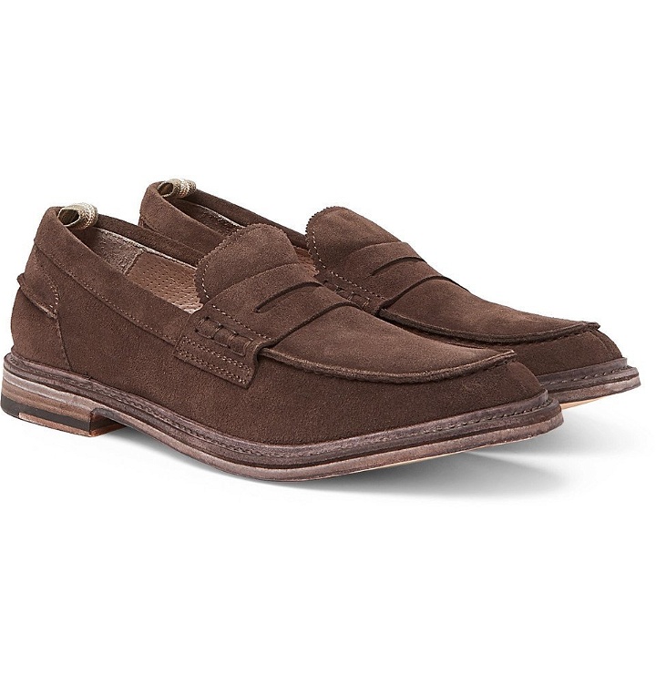 Photo: Officine Creative - Durham Suede Penny Loafers - Men - Brown