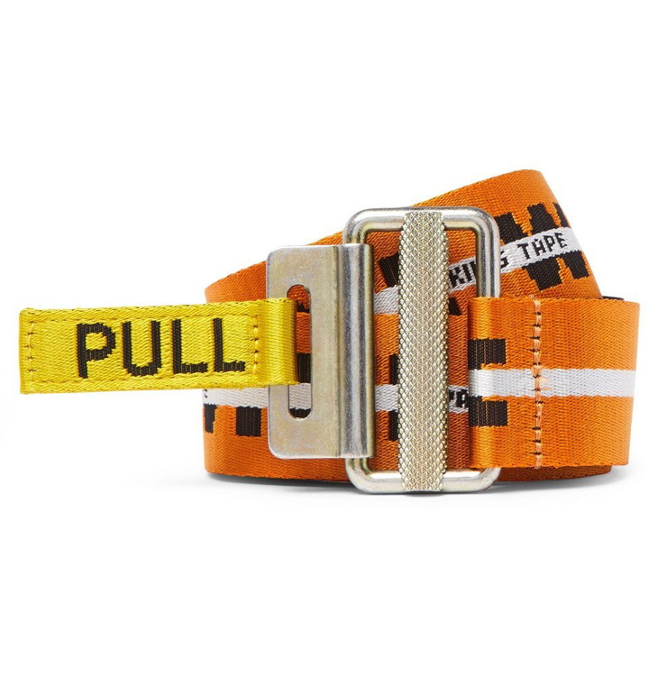 Photo: Heron Preston - 4cm Bright-Orange Jacquard Webbing Belt - Men - Bright orange