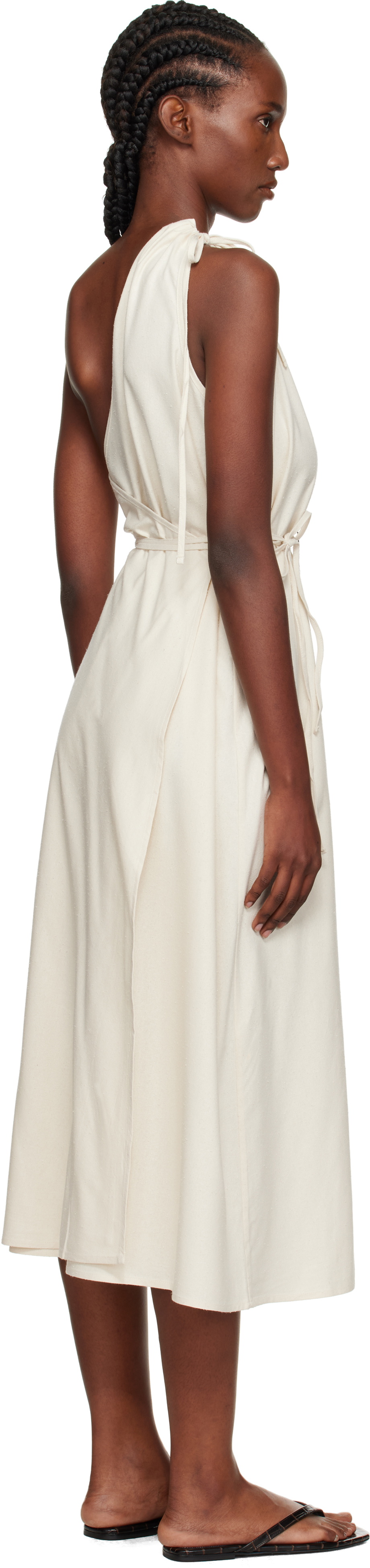 Baserange Off-White View Midi Dress