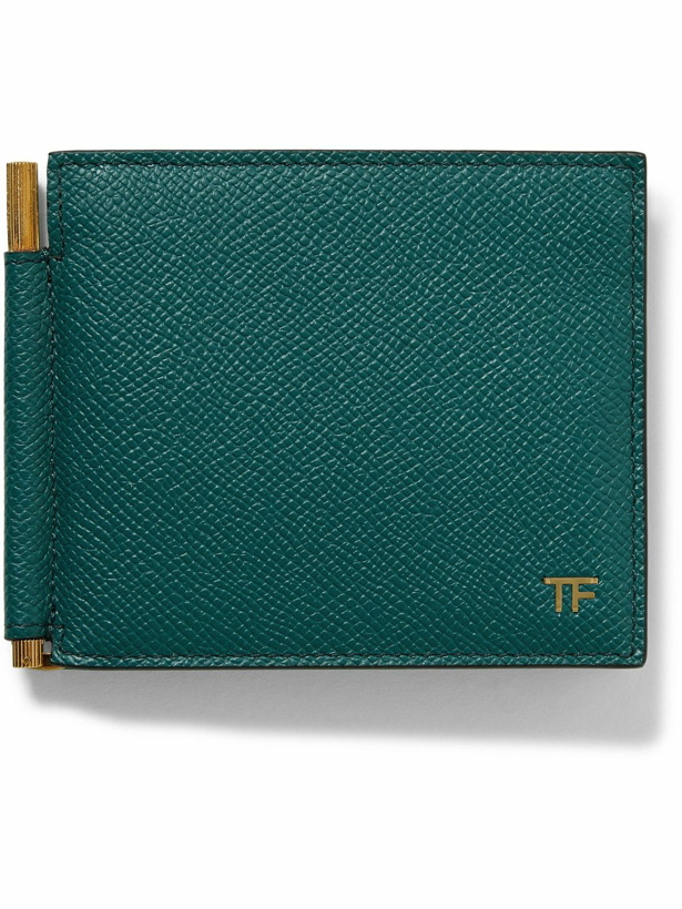 Photo: TOM FORD - Pebble-Grain Leather Bifold Wallet with Money Clip