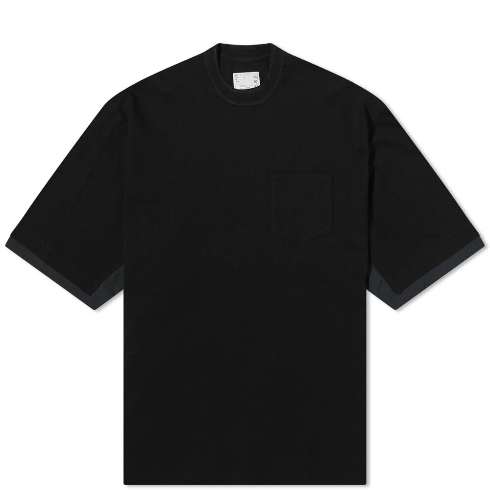 Photo: Sacai Men's Side Insert T-Shirt in Black