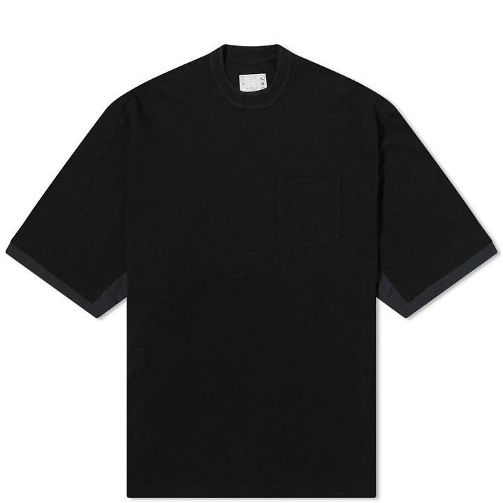 Photo: Sacai Men's Side Insert T-Shirt in Black