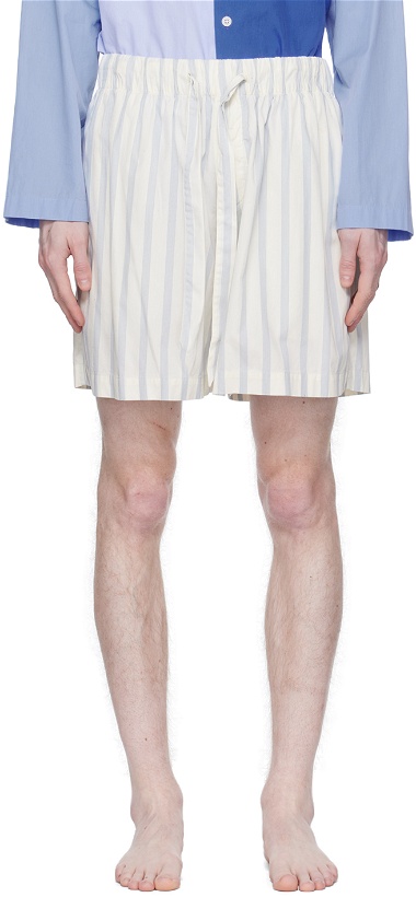 Photo: Tekla Off-White Striped Pyjama Shorts