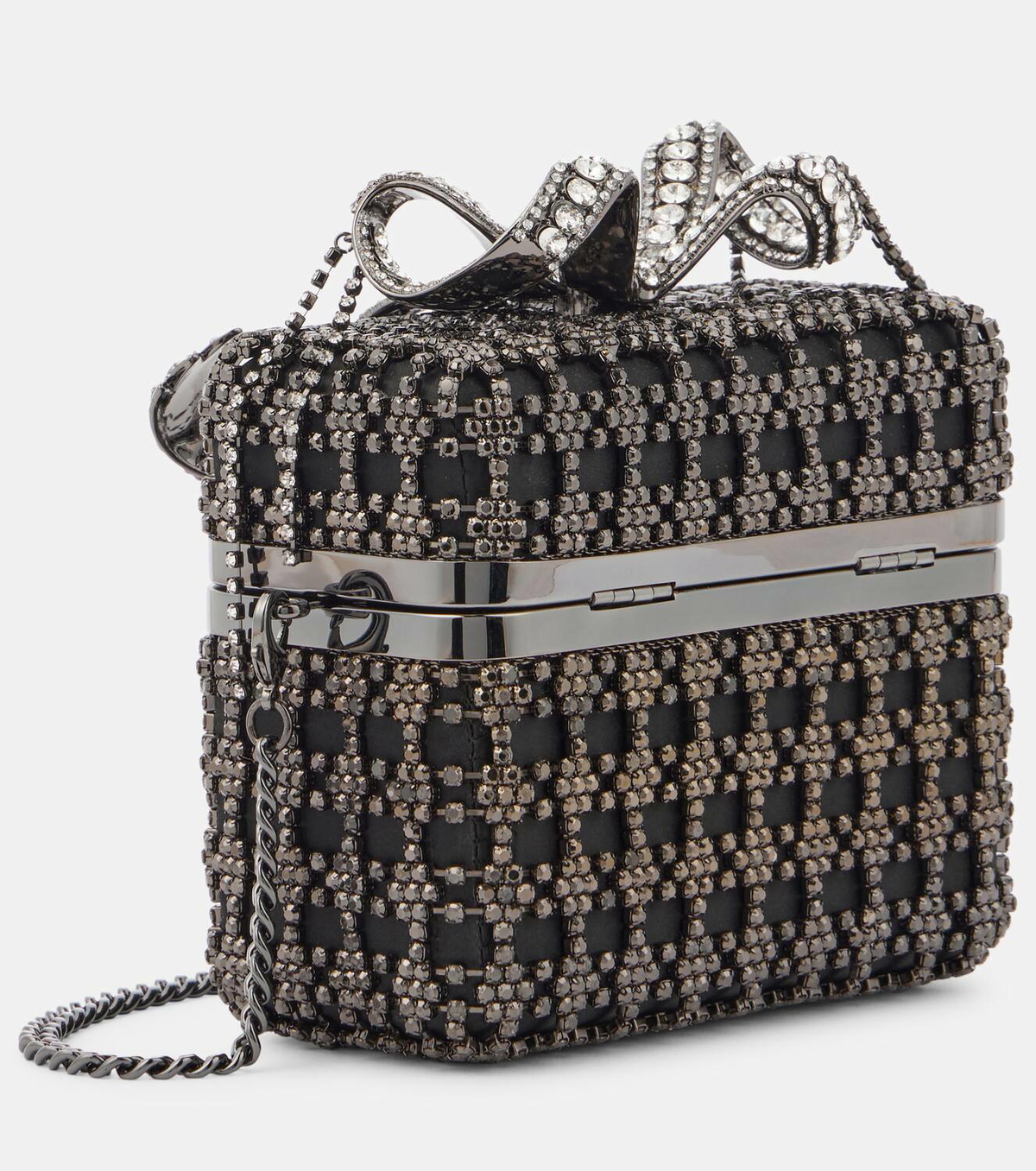 self-portrait Women's Crystals Clutch Bag Black