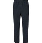 Folk - Navy Slim-Fit Tapered Linen and Cotton-Blend Suit Trousers - Blue