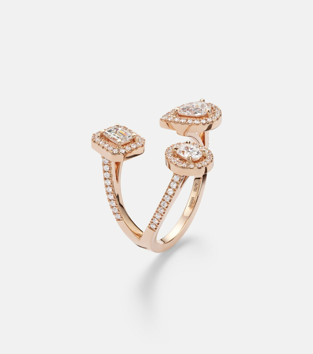 Messika My Twin Trilogy 18kt rose gold ring with diamonds