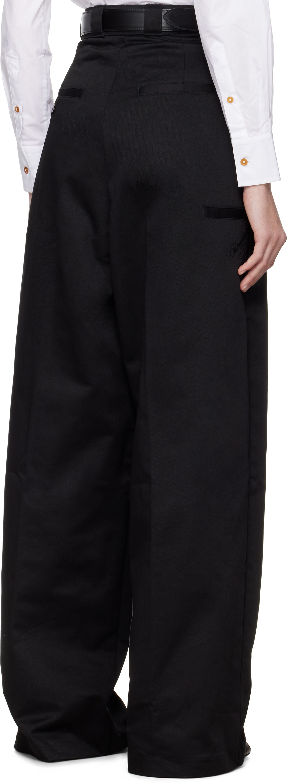 WILLY CHAVARRIA Black Cholo Chino Trousers
