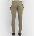 Boglioli - Slim-Fit Tapered Olive Linen Suit Trousers - Men - Green