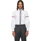 Thom Browne White Oxford RWB Armband Shirt