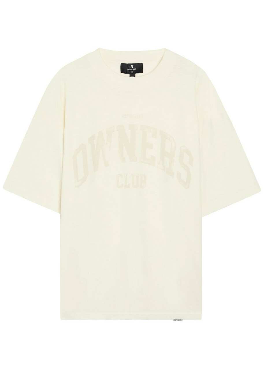 Represent Owners Printed Cotton T-shirt White