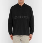 Flagstuff - Printed Cotton-Jersey Polo Shirt - Men - Black