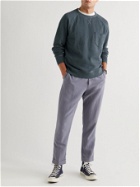 Officine Generale - Chris Pigment-Dyed Cotton-Jersey Sweatshirt - Blue