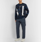 Valentino - Logo and Camouflage-Print Loopback Cotton-Blend Jersey Sweatshirt - Blue