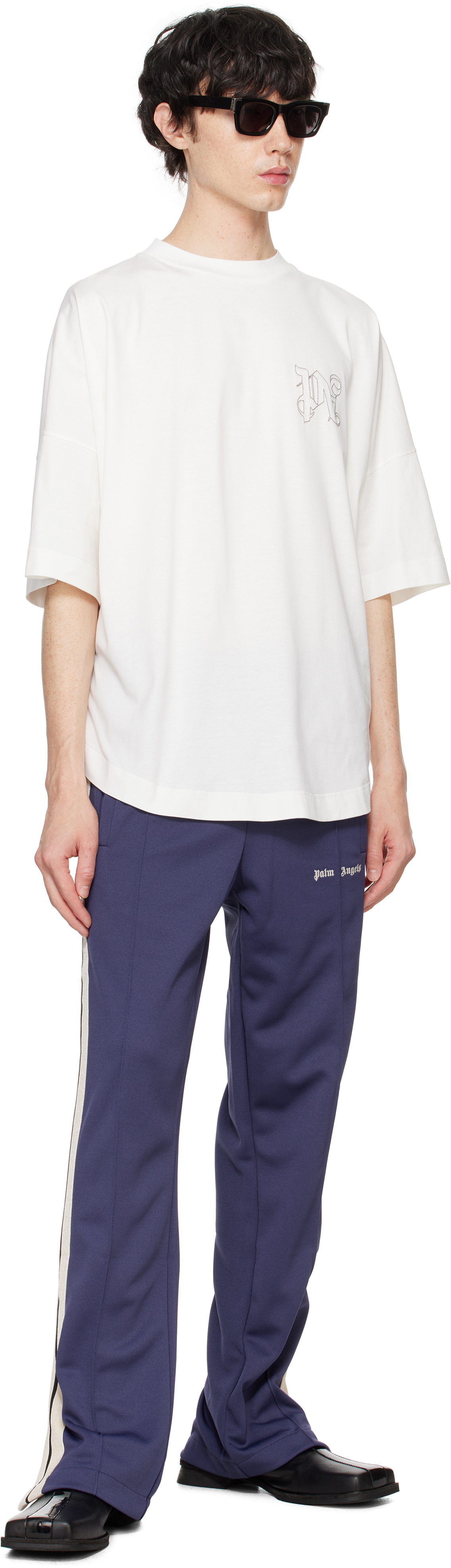 【関税込み】PALM ANGELS EMBROIDERED MONOGRAM T-SHIRT Palm Angels Palm Angels 'Monogram' T Shirt | balardi