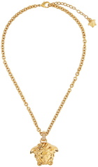 Versace Gold Thin 'La Medusa' Pendant Necklace