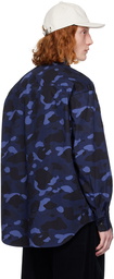 BAPE Blue Color Camo CPO Shirt