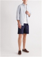 Alex Mill - Mill Button-Down Collar Striped Linen and Cotton-Blend Shirt - Blue