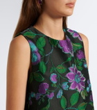 La DoubleJ La Scala feather-trimmed jacquard top