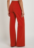 Veronica Beard Tonelli Wide-leg Jersey Trousers Red