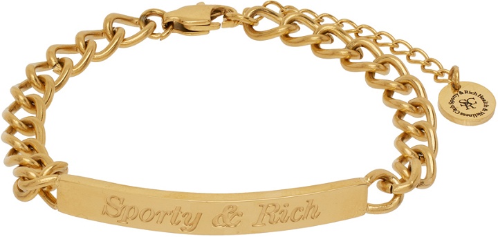 Photo: Sporty & Rich Gold Classic Logo Bracelet
