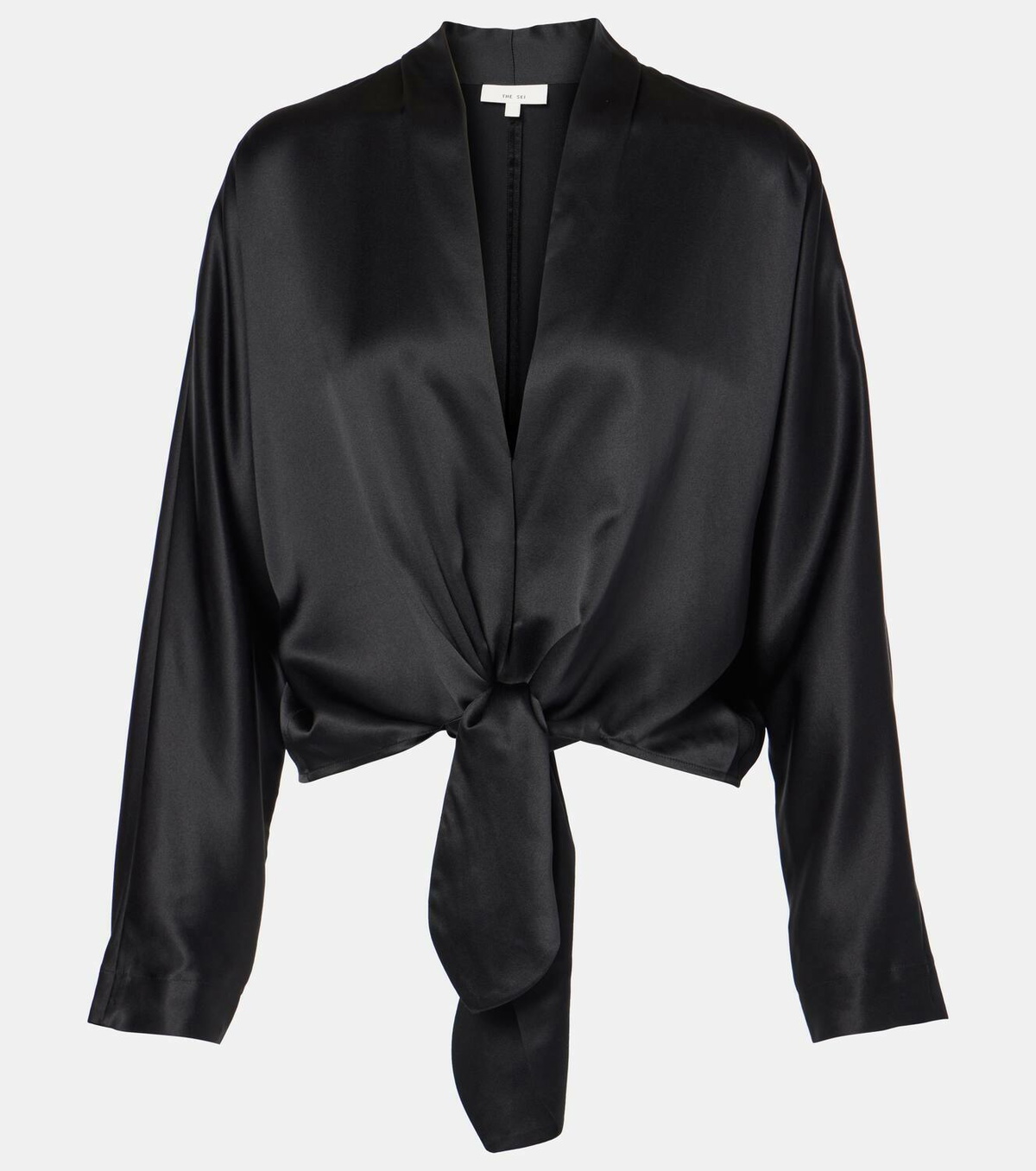 The Sei Tie-front silk blouse