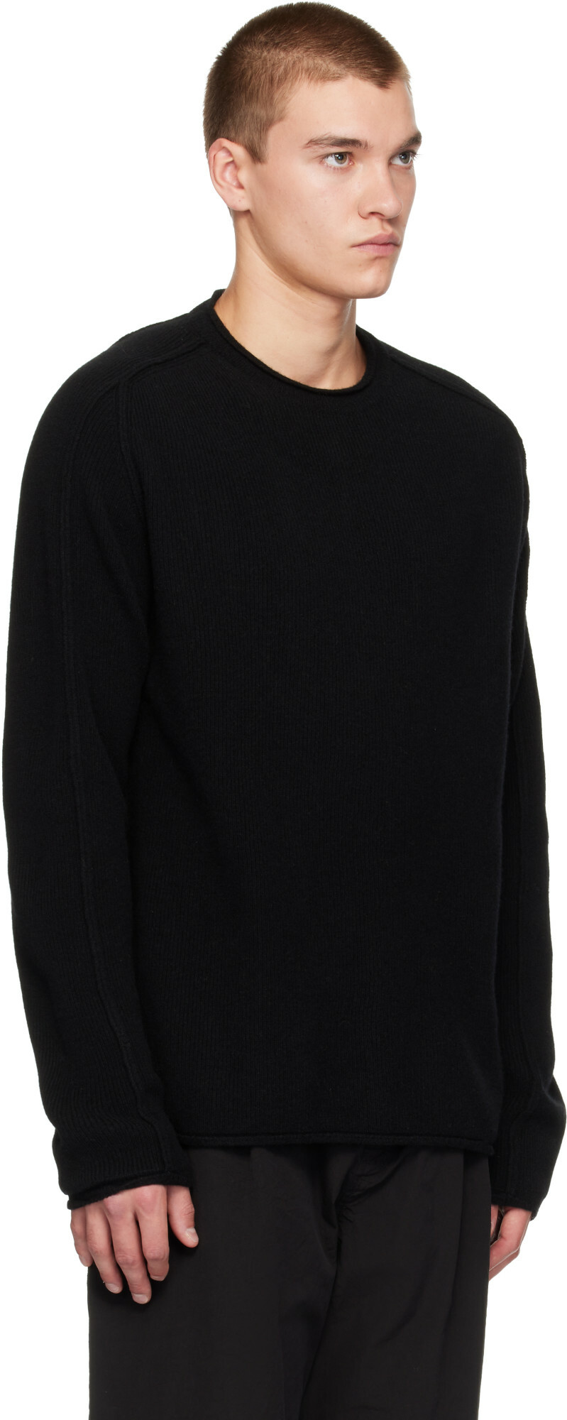 CASEY CASEY Black Inside Out Seam Sweater