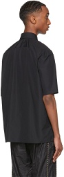 Fendi Black Poplin Short Sleeve Shirt