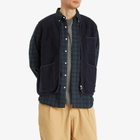 Universal Works Men's Wool Fleece Zip Gilet - Presented by END. in Navy