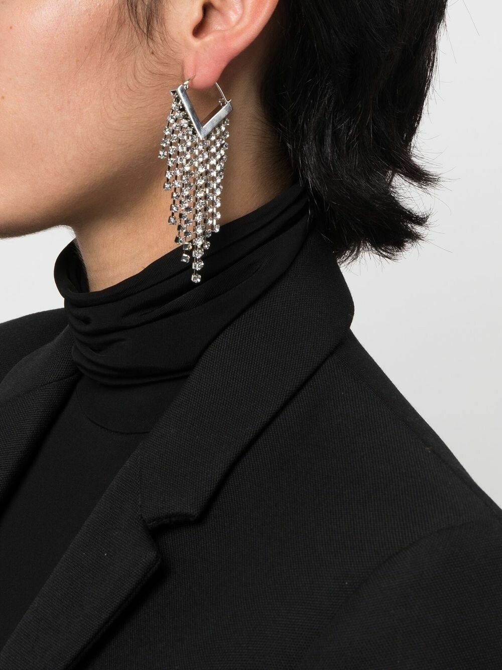 【国産】 Melting Silver-Tone MARANT ISABEL Crystal Earrings Drop アクセサリー