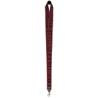 Givenchy Black and Red Lurex Long Lanyard Keychain