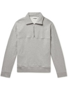 Ninety Percent - Organic Cotton-Jersey Half-Zip Sweatshirt - Gray