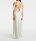 Gucci Horsebit embellished satin slip dress