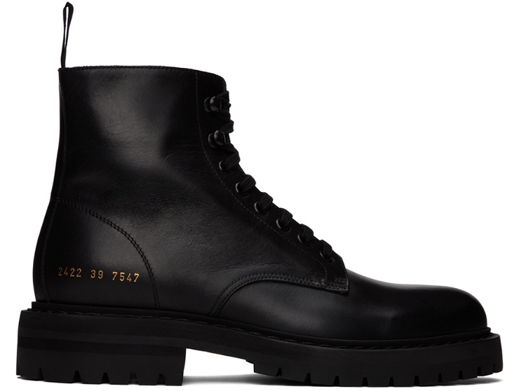 Photo: Common Projects Black Combat Boots