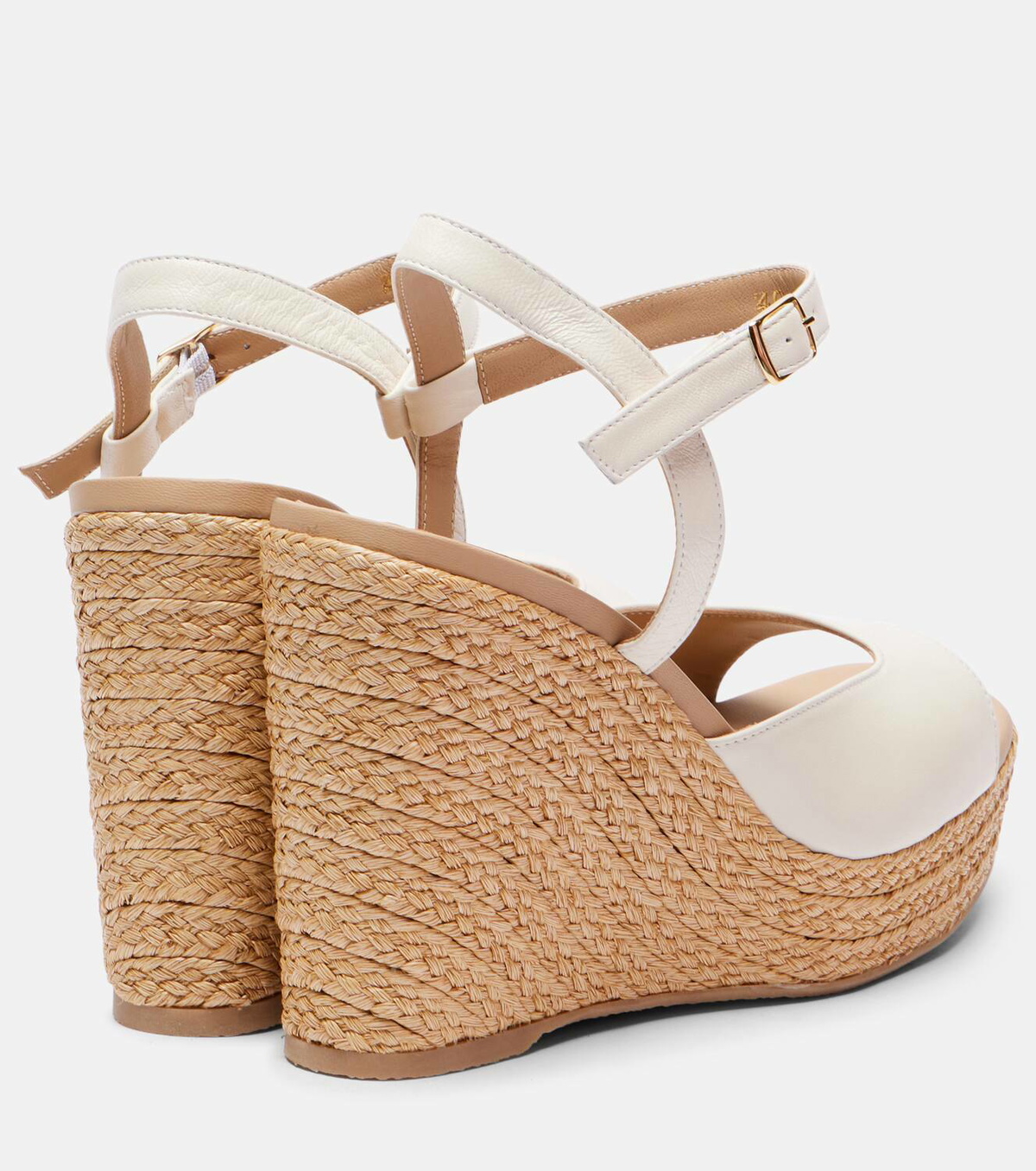 Souliers Martinez Summer leather espadrille wedges