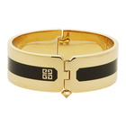 Givenchy Gold and Black Simple Cuff Bracelet