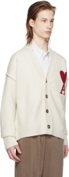 AMI Paris Off-White Ami de Cœur Cardigan