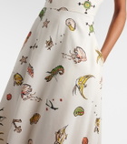 Alémais Printed halterneck midi dress