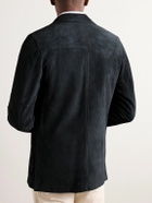 Sid Mashburn - Butcher Unstructured Suede Blazer - Blue