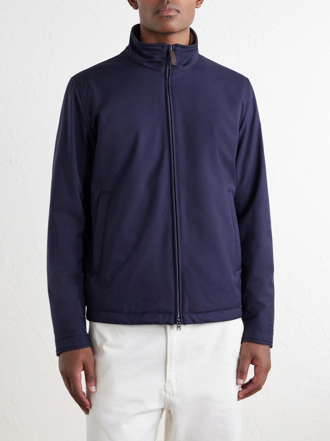 Herno - Padded Twill Bomber Jacket - Blue