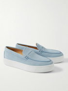 Christian Louboutin - Paqueboat Suede Boat Shoes - Blue