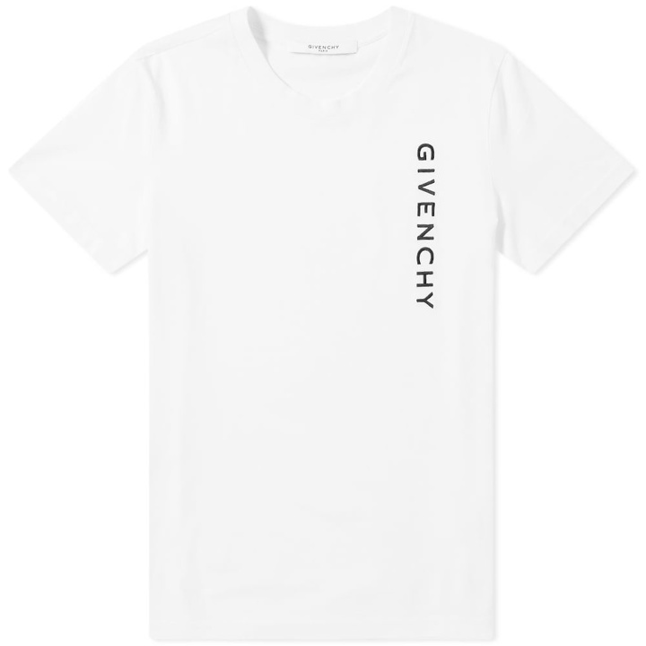 Photo: Givenchy Vertical Logo Embroidered Tee
