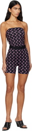 Marine Serre Black Moon Printed Jersey Biker Shorts