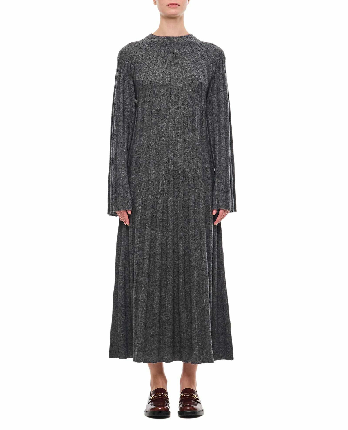 ワンピース Loulou Studio Skin pink wool Icon straight-cut dress Loulou Studio Skin Pink Wool Icon Straight-cut Dress Loulou
